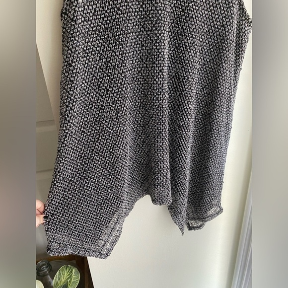 Lane Bryant Sequin Black & White Sleeveless Tunic Top Long Size 18 20 - Picture 3 of 5